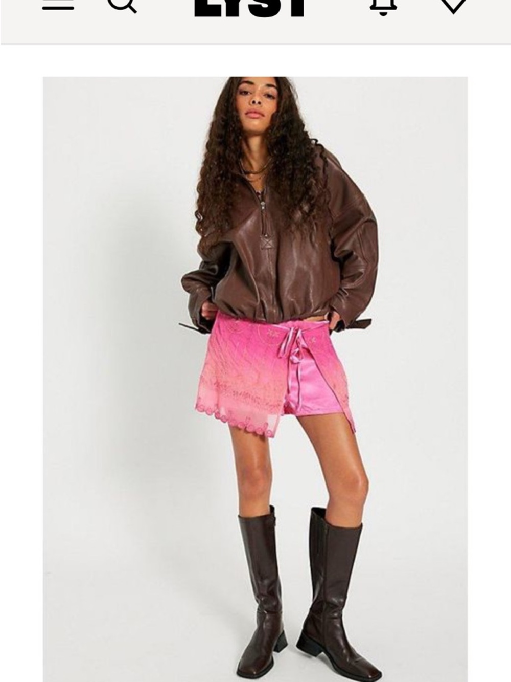 NWT! Free People Pink Embroidered Sequin Tie-Waist Mini Skort - Picture 3 of 12